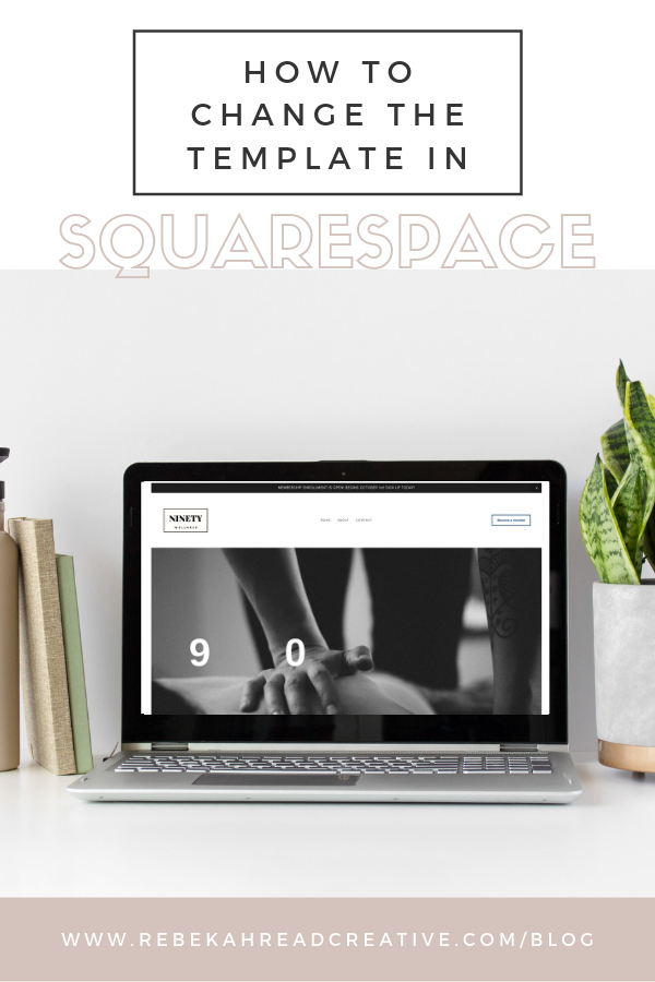 Change Template Squarespace