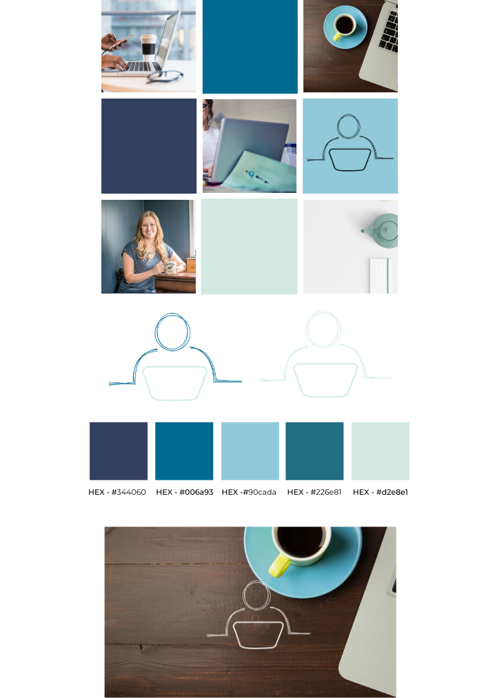 Resume writer logo and color palette