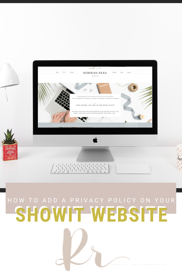 How to create a privacy policy on Showit (+ what are cookies?)
