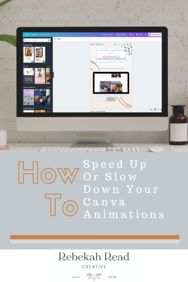 speed up slow down canva animation 