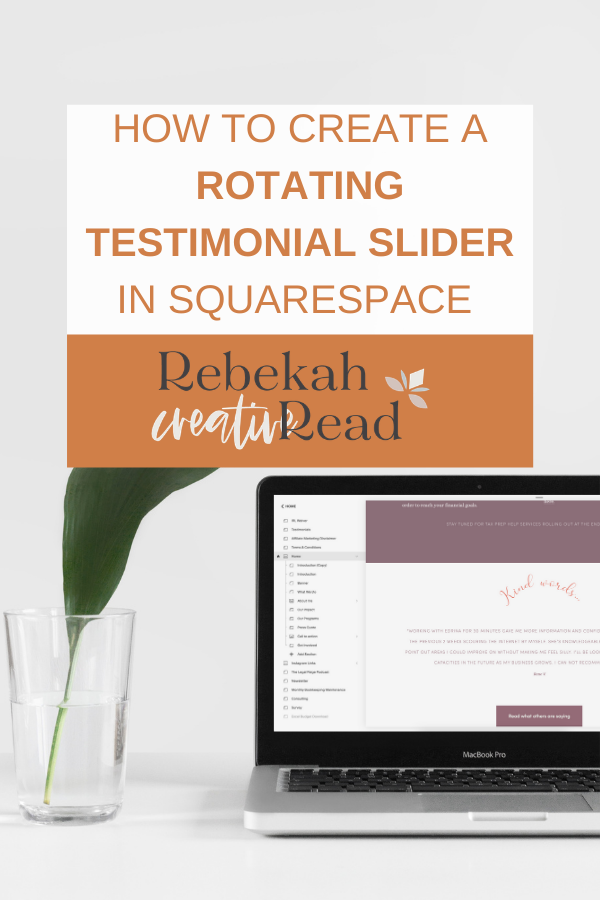 Create a rotating testimonial in Squarespace